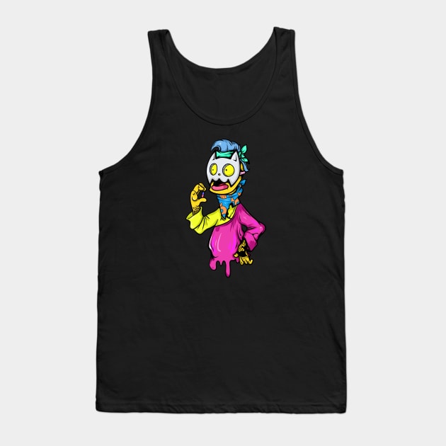 Dope cat man character disciple illustration Tank Top by slluks_shop